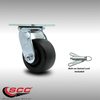 Service Caster 4 Inch SS Polyolefin Swivel Caster with Roller Bearing and Swivel Lock SCC SCC-SS30S420-POR-BSL